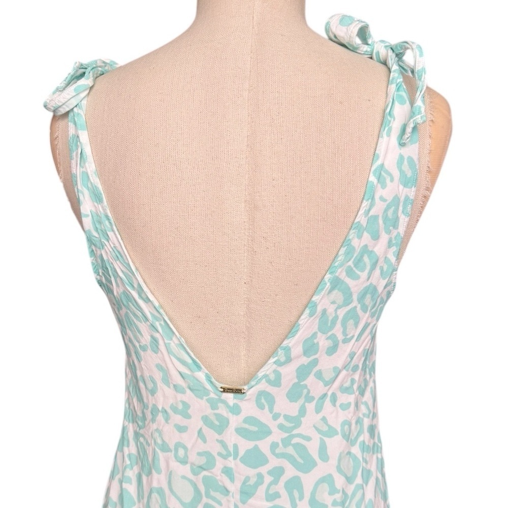 Beach Bunny Lily Maxi Dress in Aqua Leopard Small - Picture 9 of 11
